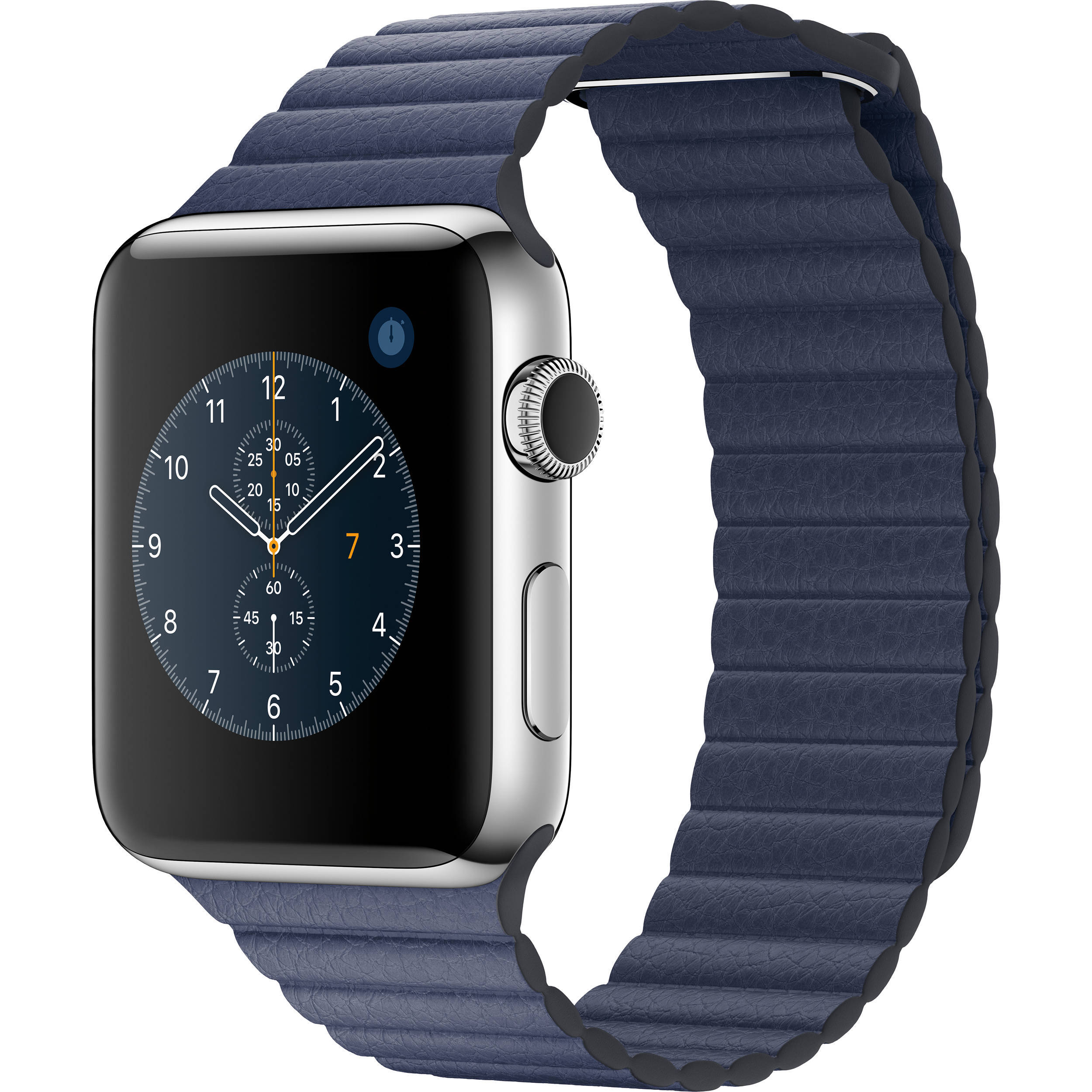 Смарт-часы Apple Watch Series 2 42 MNPX2 St Steel Case with Midnight Blue Leather Loop Band (MNPX2) фото 1