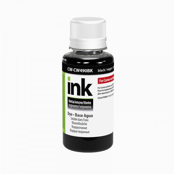 Чернила ColorWay Canon GI-490 PIXMA G1400/G2400/G3400 100мл, Pigment Black (CW-CP490BK01)