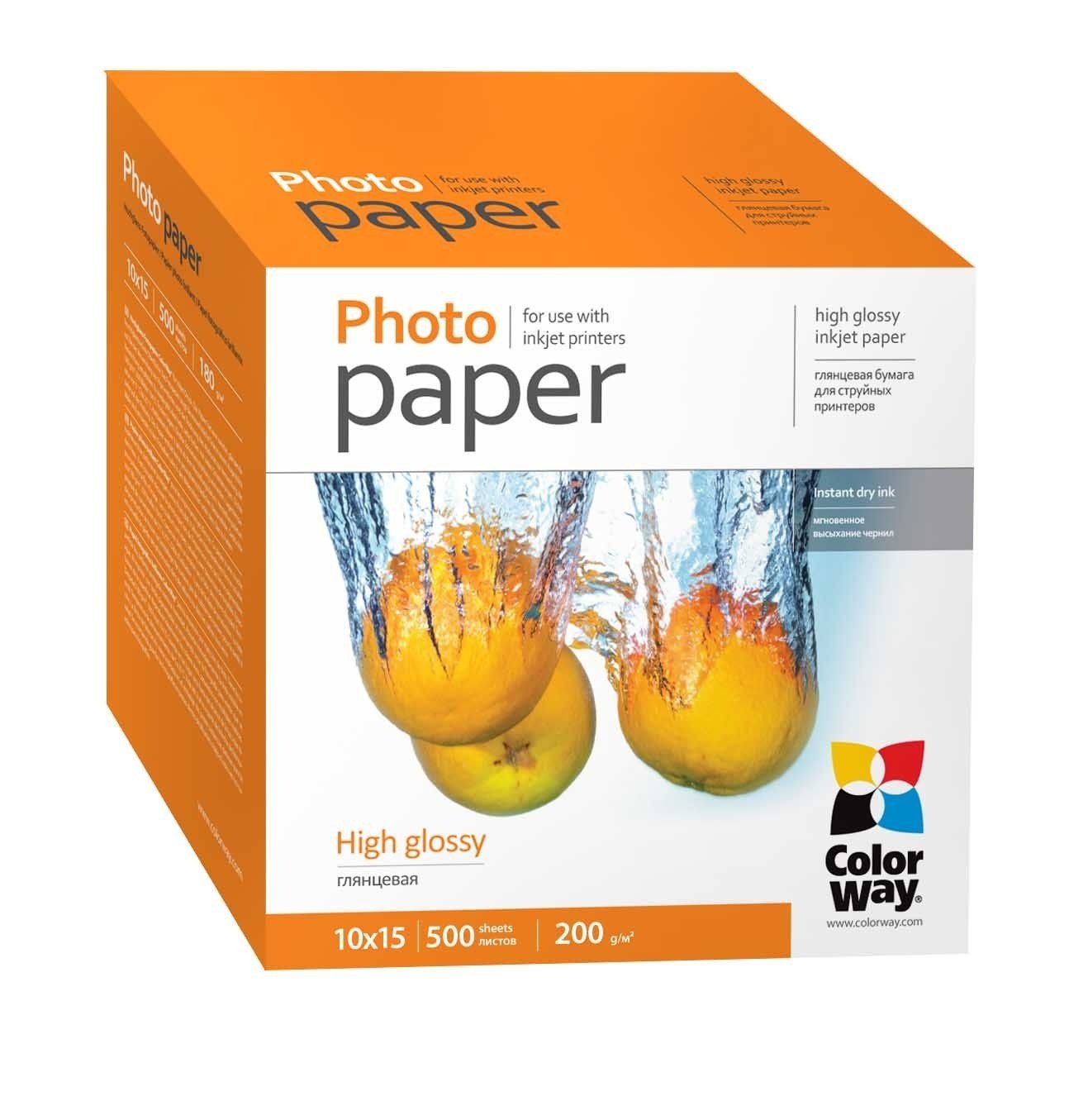Фотобумага ColorWay глянц. 200г/м, 10x15 PG200-500 карт.уп. (PG2005004R) фото 