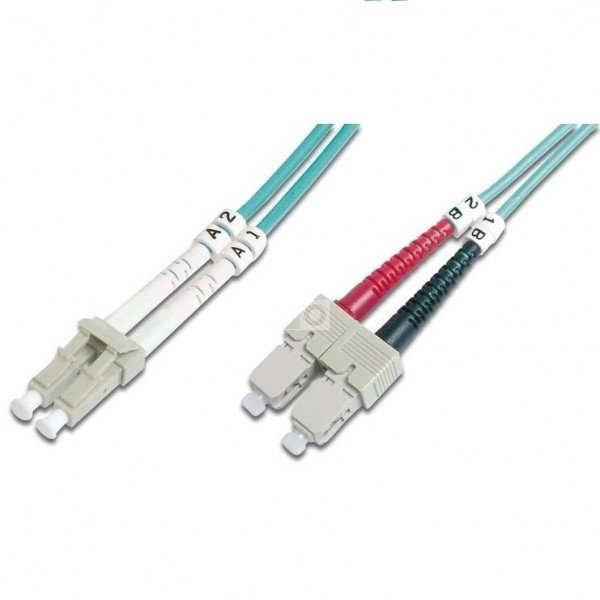 Оптический патч-корд DIGITUS LC/UPC-SC/UPC,50/125, OM3,duplex,5m