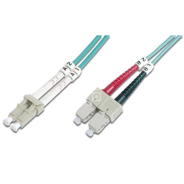 Оптический патч-корд DIGITUS LC/UPC-SC/UPC,50/125, OM3,duplex,10m