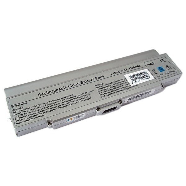 Аксессуар к ноутбуку Drobak Аккумулятор для ноутбука SONY BPS9/Silver/11,1V/7200mAh/9Cells (102 284) фото 
