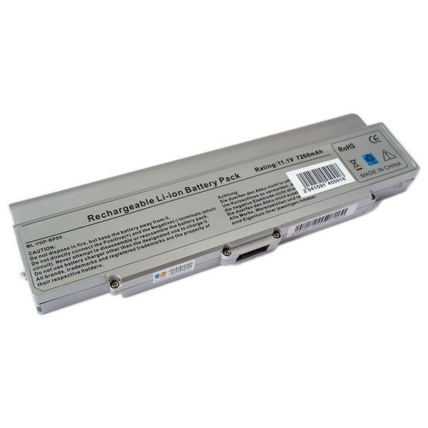 Аксессуар к ноутбуку Drobak Аккумулятор для ноутбука SONY BPS9/Silver/11,1V/7200mAh/9Cells (102 284) фото 1
