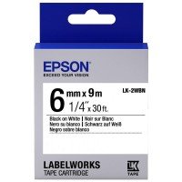 Стрічка Epson LK2WBN принтерів LW-300/400/400VP/700 Std Blk/Wht 6mm/9m