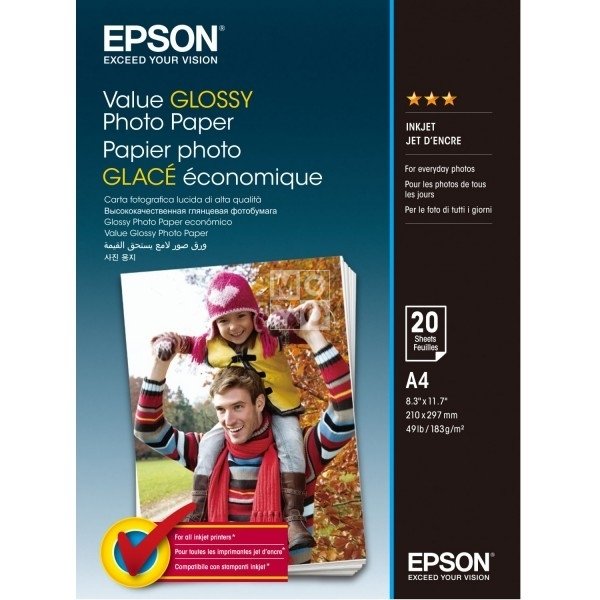

Бумага Epson A4 Value Glossy Photo Paper 20 л (C13S400035)