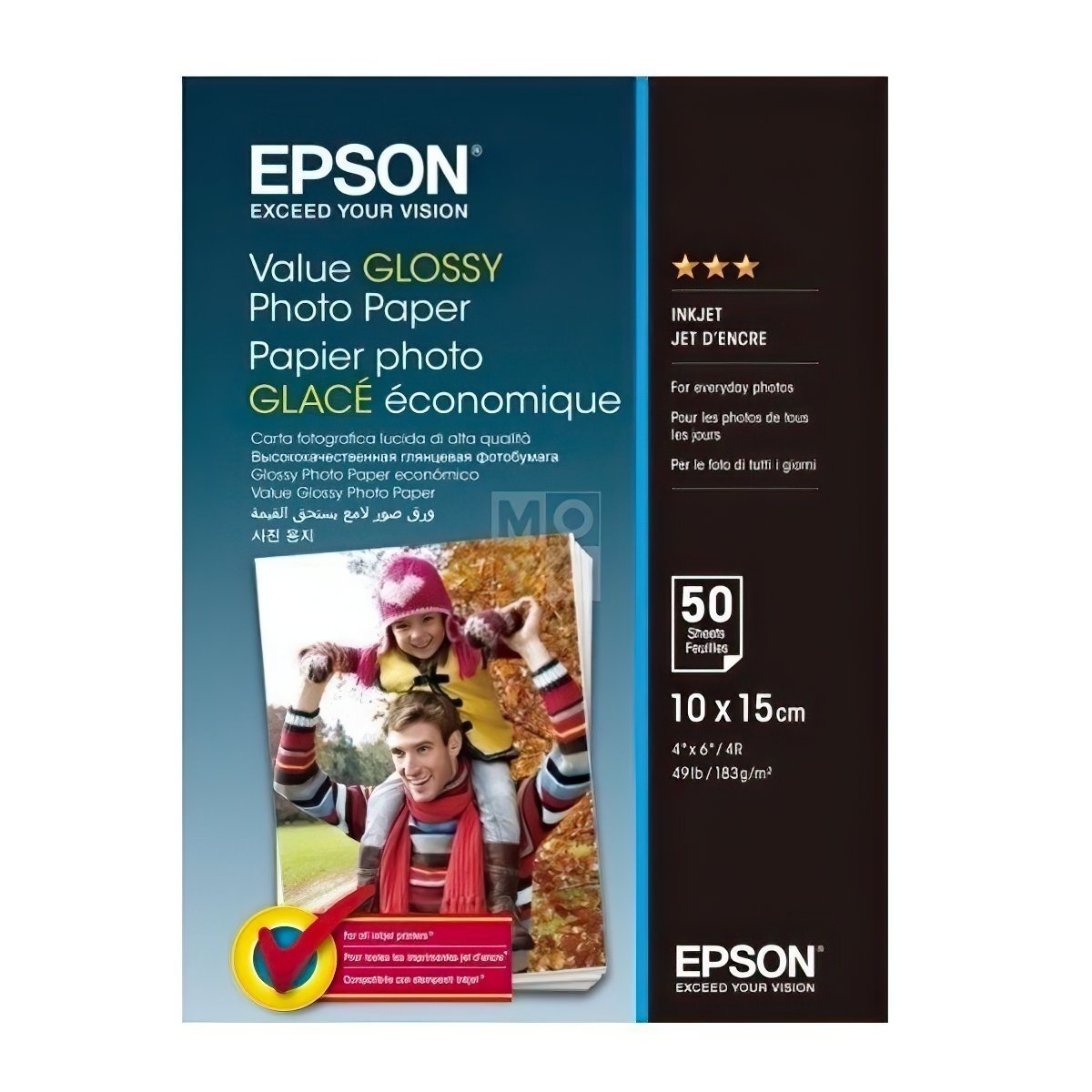  Папір Epson 100mmx150mm Value Glossy Photo Paper 50 л. (C13S400038) фото