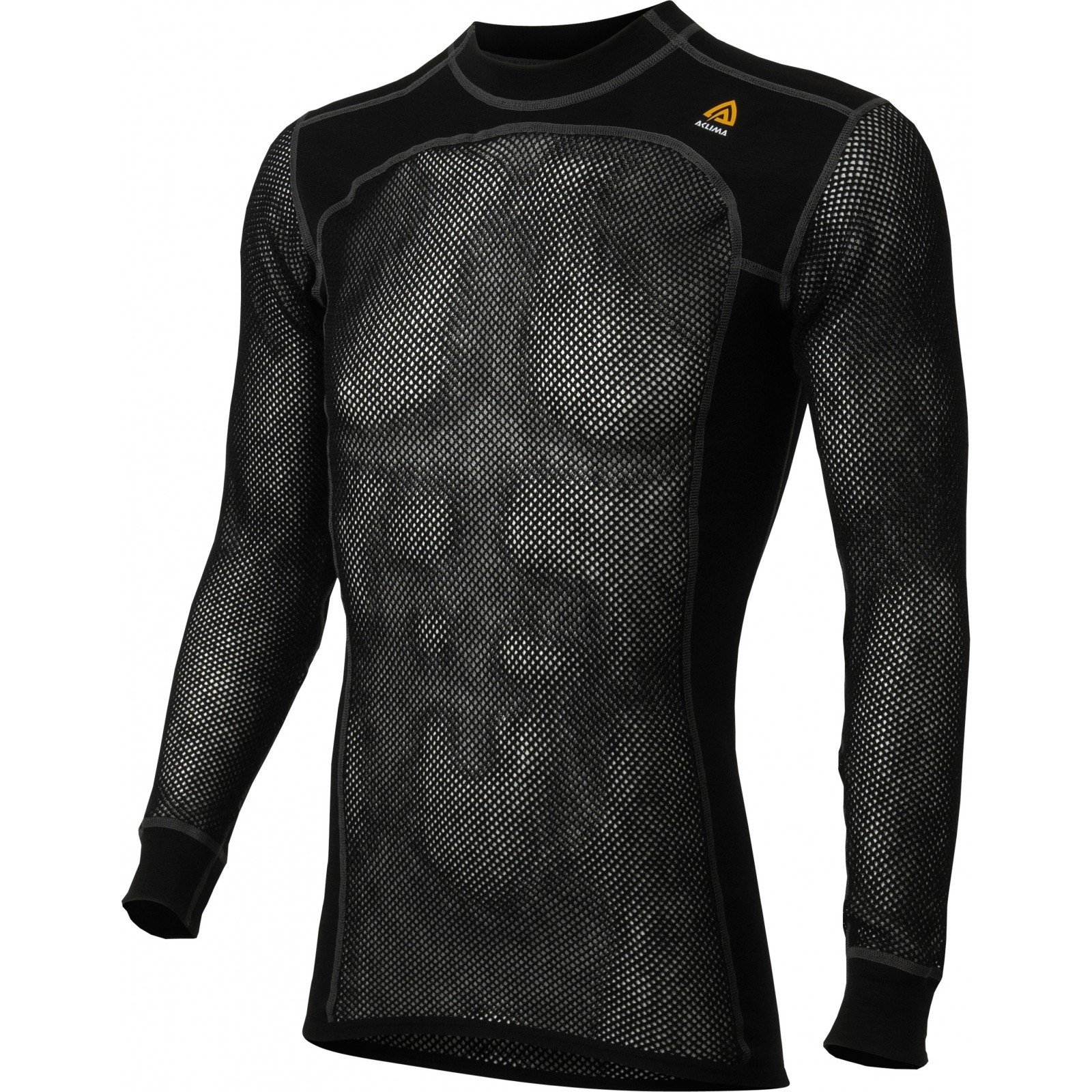 Термокофта чоловіча Aclima WoolNet 120 Crew Neck Men Jet Black S фото1