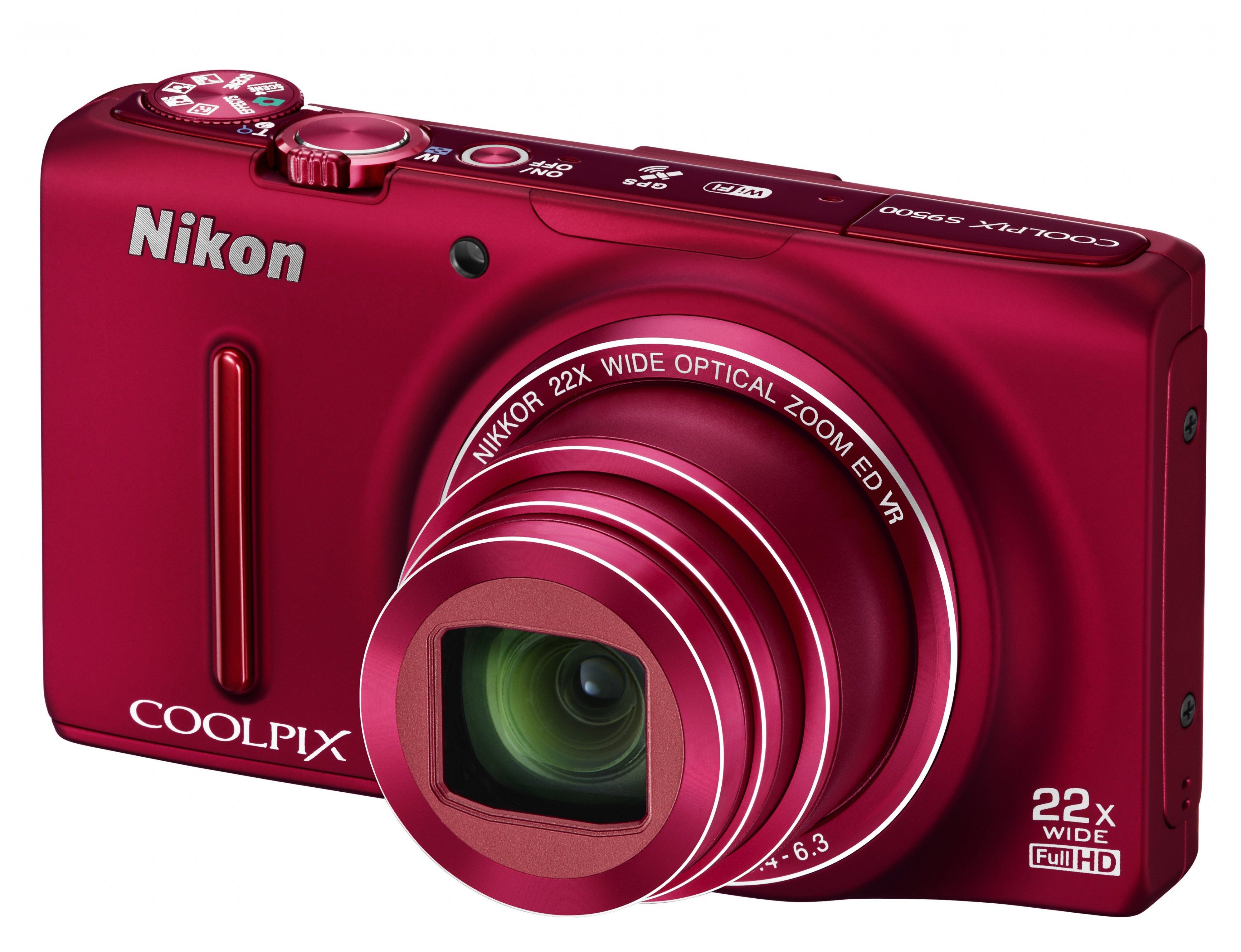Фотоапарат NIKON Coolpix S9500 Red (VNA262E1)фото1