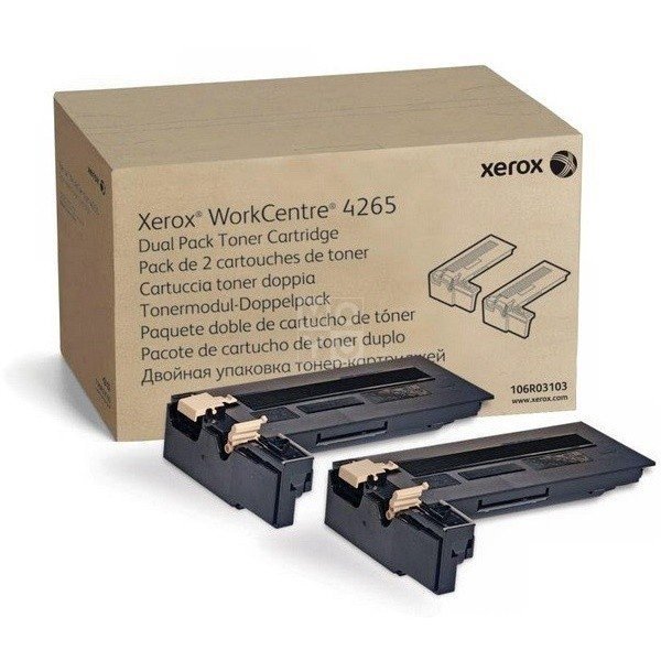 Тонер-картридж лазерный Xerox WC4265, 2*25000 стр (106R03103) фото 