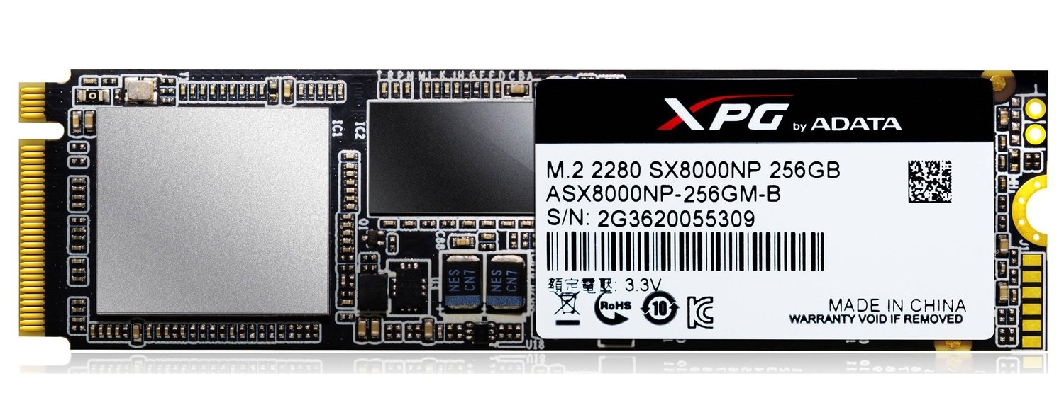 SSD накопичувач ADATA XPG SX8000 256GB M.2 PCIe 3.0 x4 (ASX8000NP-256GM-C)фото