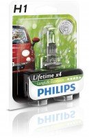 Лампа галогенова Philips H1 LongLife EcoVision (12258LLECOB1)