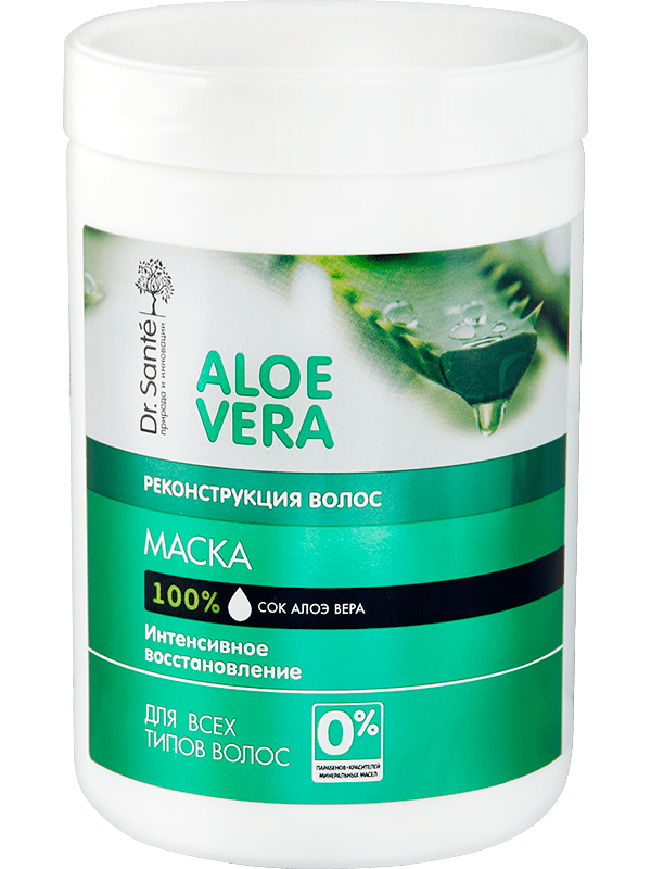 Маска для волос Dr. Sante Aloe Vera Реконструкция 1 л фото 1
