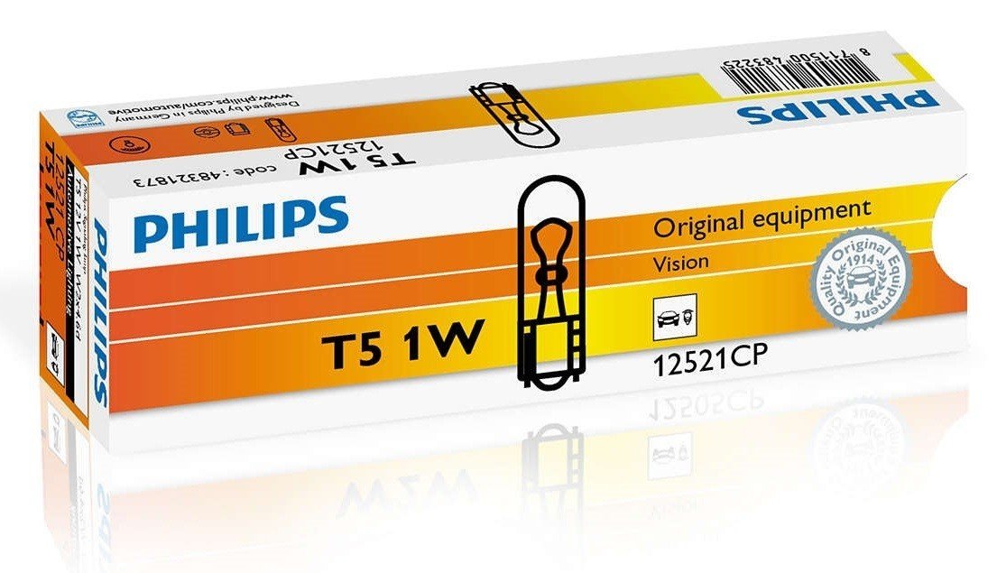 Лампа накаливания Philips WB T5, 10шт/картон (12521CP) фото 