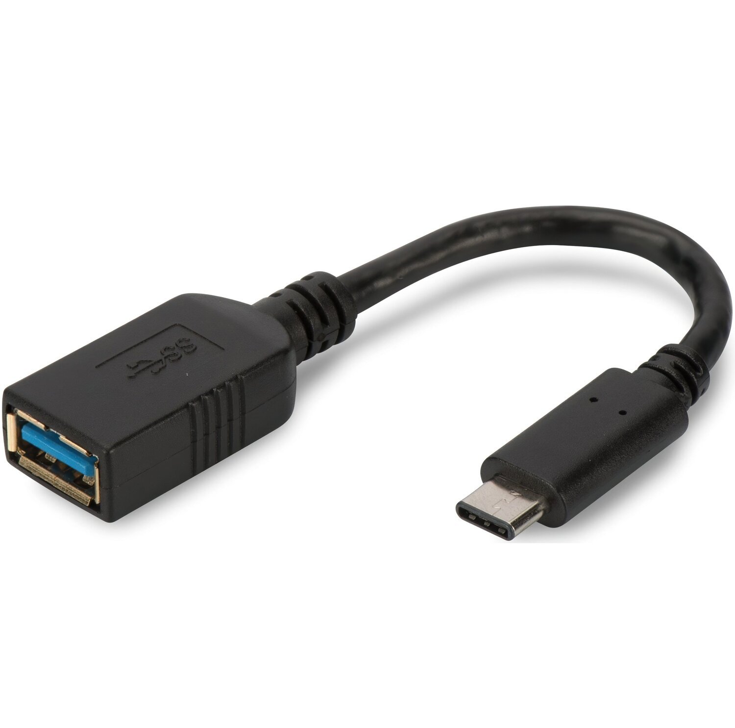 Адаптер Assmann USB-A to Type-C 0.15m Black (AK-300315-001-S) фото 