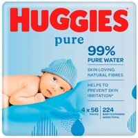 Салфетки влажные детские Huggies Pure Quad 4*56шт