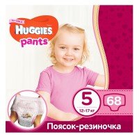 Подгузник Huggies Pants 5 для девочек (12-17 кг) 68 шт