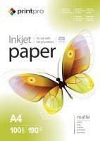 Папір PrintPro матовий 190г/м, A4 PM190-100 (PME190100A4)