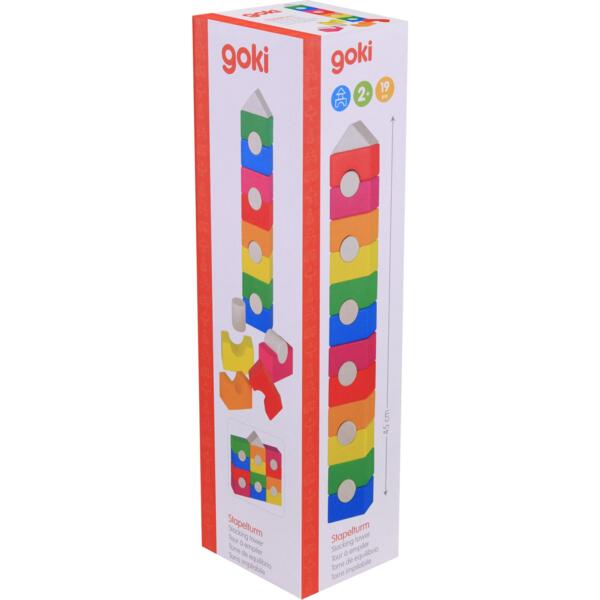 

Конструктор деревянный goki Радужная башня (58587)