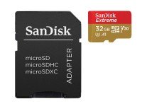 Карта памяти Sandisk microSDHC 32GB V30 A1 UHS-I U3 R100/W60MB/s 4K Extreme Action + SD-адаптер (SDSQXAF-032G-GN6AA)