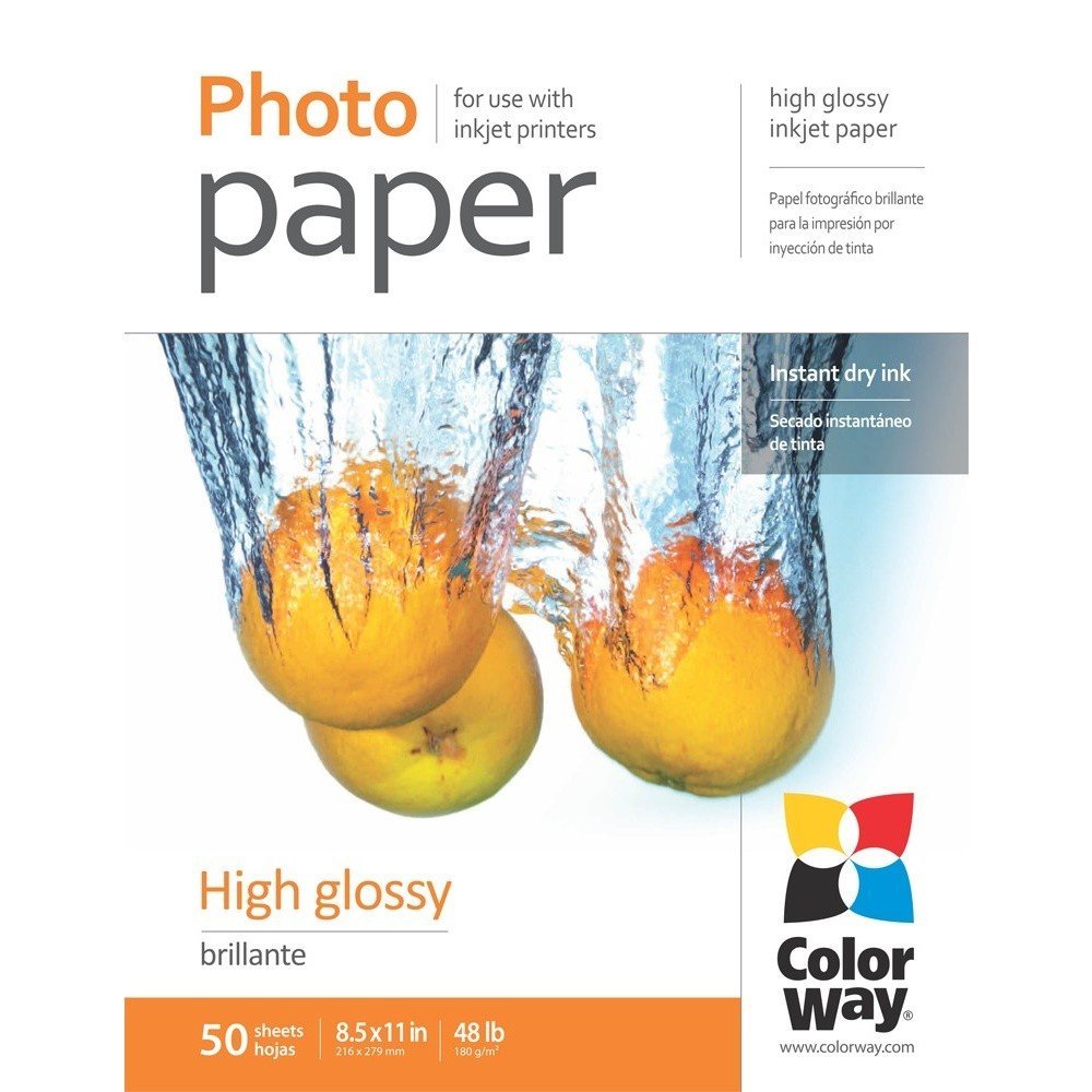 Бумага ColorWay глянц. 180г/м, LT PG180-50 карт.уп. (PG180050LT) фото 1