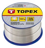 Припiй оловянный TOPEX 60% Sn, проволока 1.0 мм, 100 г 44E522