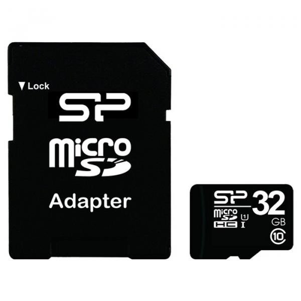 Карта памяти Silicon Power microSDHC 32GB Class 10 R40MB/s + SD-адаптер фото 