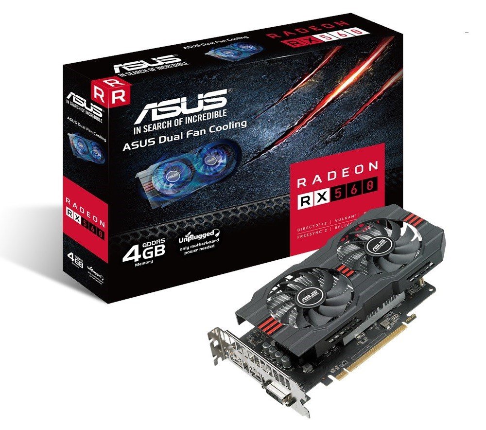  Відеокарта ASUS Radeon RX 560 4GB DDR5 (RX560-4G) фото