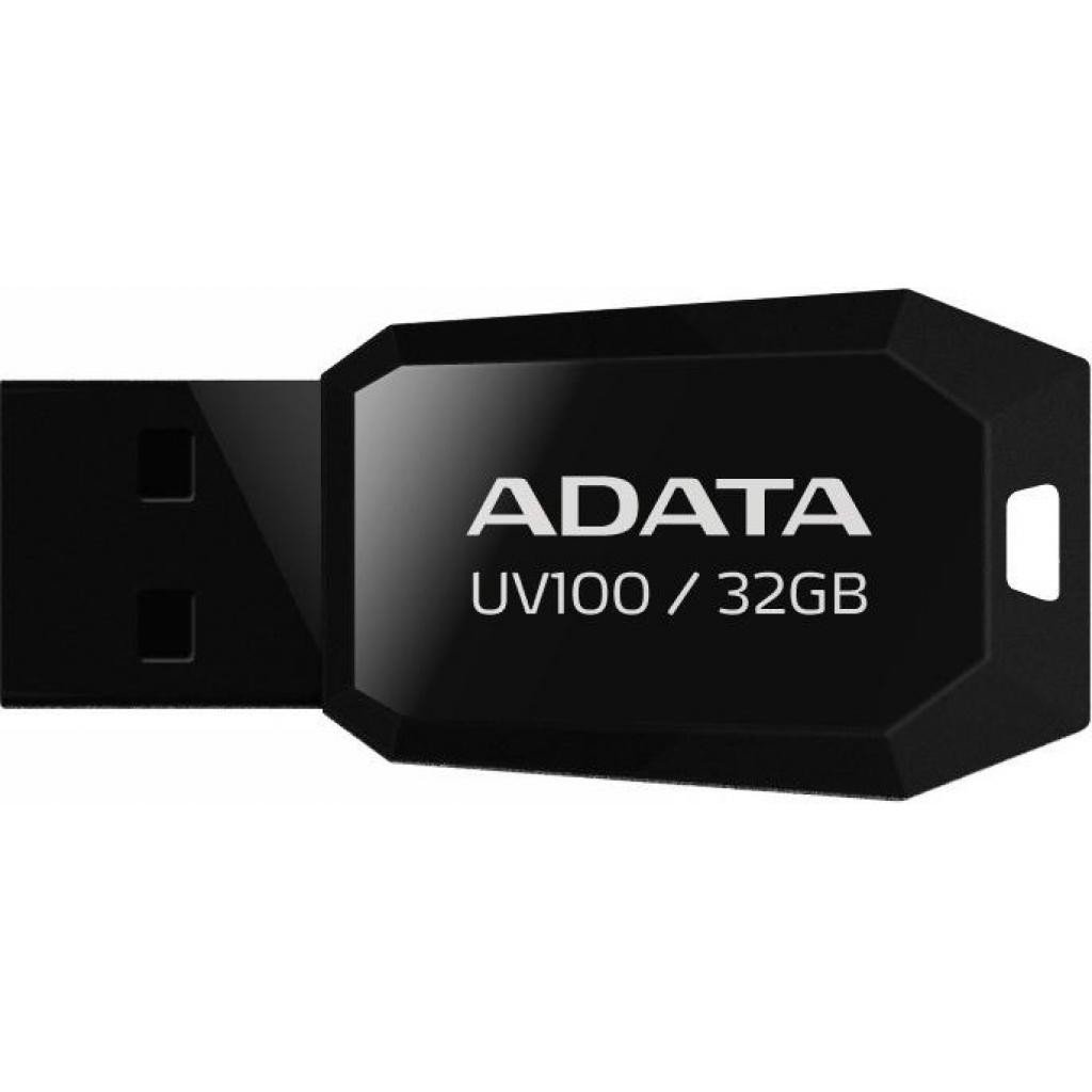 Накопитель USB 2.0ADATA UV100 32 GB Black (AUV100-32G-RBK) фото 