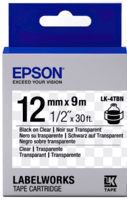 Стрічка Epson LK4TBN принтерів LW-300/400/400VP/700 Clear Blk/Clear 12mm/9m