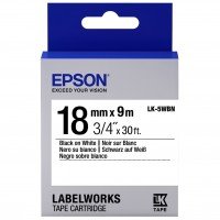  Стрічка Epson LK5WBN для LW-400/400VP/700 Std Blk/Wht 18mm/9m 