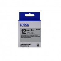 Стрічка Epson LK4SBM принтерів LW-300/400/400VP/700 Metallic Blk/Siv 12mm/9m