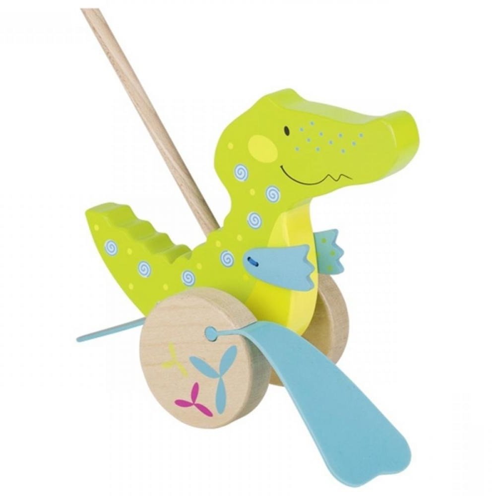  Іграшка-штовхач goki Крокодил (54911G) фото
