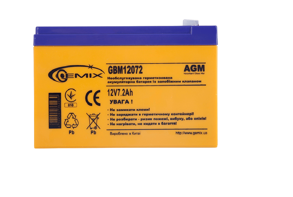 Аккумуляторная батарея Gemix GBM12072 (340022) фото 