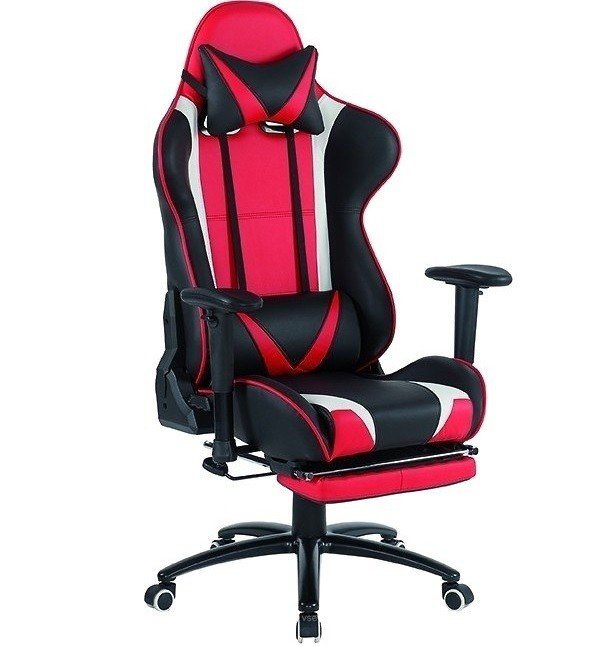Кресло для геймера Special4You ExtremeRace black/red with footrest (E4947)фото