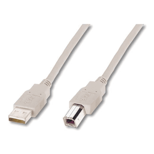 Кабель USB (AM/BM) принтер DIGITUS 1.8м White (AK-300102-018-E) фото 