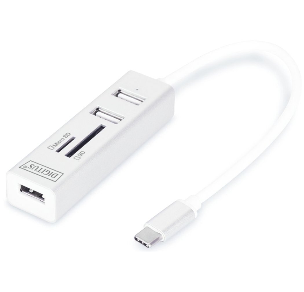 USB Хаб Digitus DA-70243 USB-C, 3xUSB, картридер (DA-70243) фото 