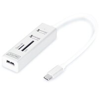 USB Хаб Digitus DA-70243 USB-C, 3xUSB, картридер (DA-70243)