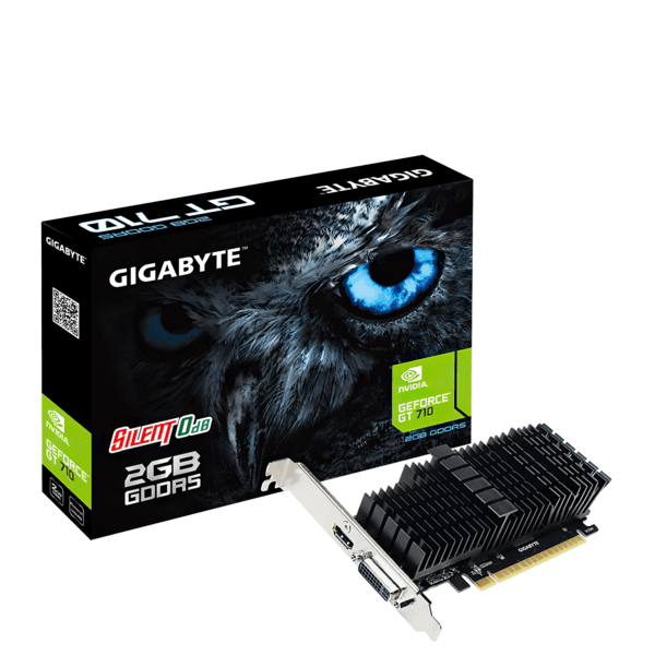 Акція на Видеокарта Gigabyte GeForce GT710 2GB DDR5 Silent (GV-N710D5SL-2GL) від MOYO