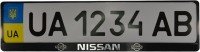 Рамка номерного знака Poputchik пластикова з об`ємними літерами Nissan 2шт (24-013)