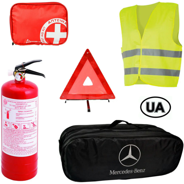 

Сумка Poputchik набор автомобилиста Евроcтандарт Mercedes-Benz Черная (01-023-Е)