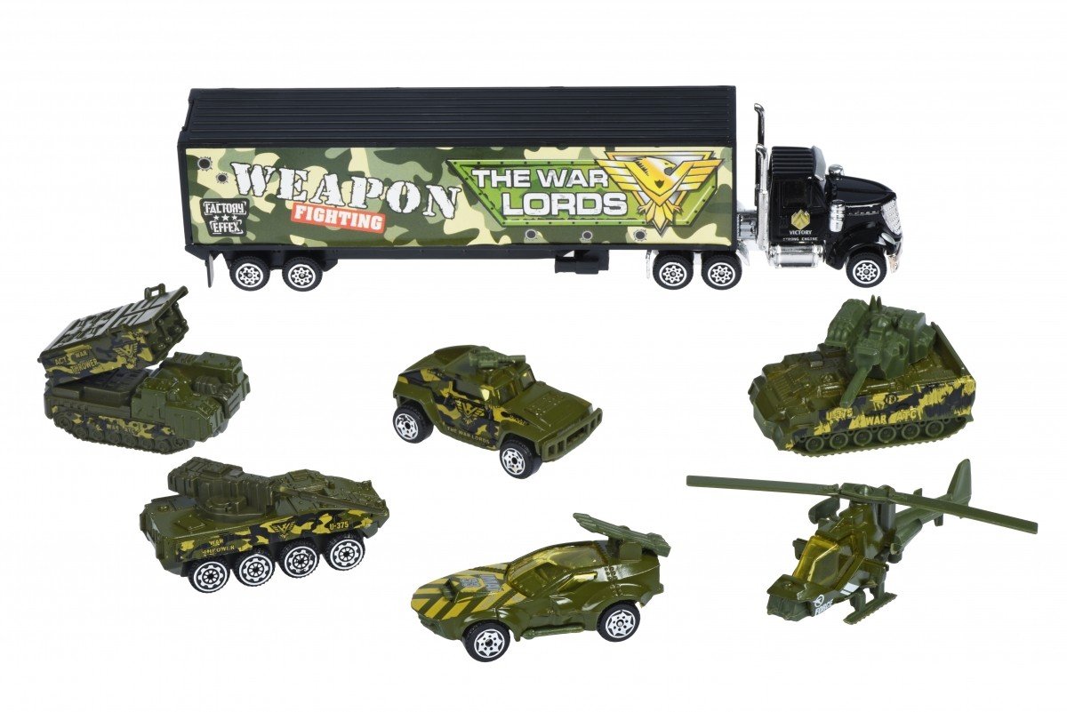 Набор машинок Same Toy Diecast Грузовик с танками (SQ80956-8Ut) фото 