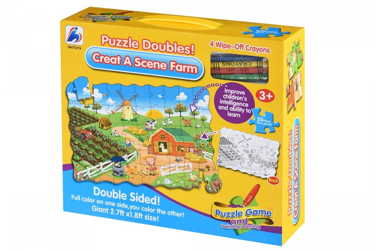 Пазл-раскраска Same Toy Ферма (2035Ut) фото 1