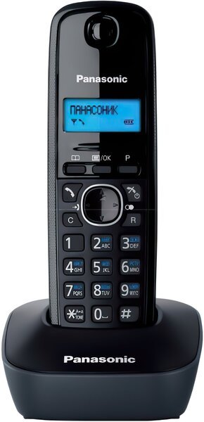 Акція на Телефон Dect Panasonic KX-TG1612UAH Black Grey від MOYO