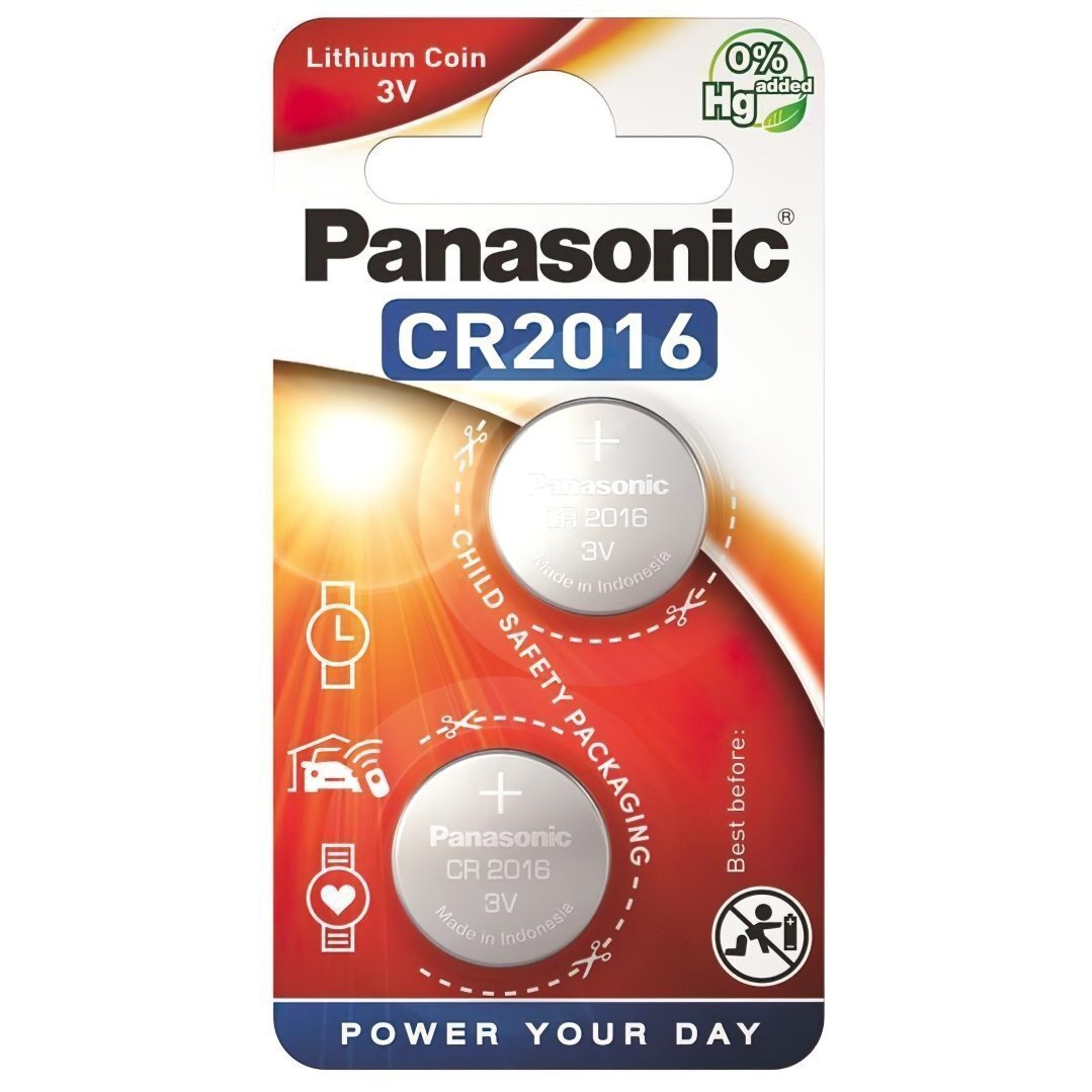 Батарейка Panasonic CR 2016 BLI 2 Lithium (CR-2016EL/2B)фото