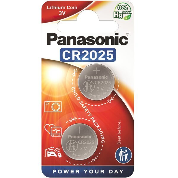 

Батарейка Panasonic CR 2025 BLI 2 Lithium (CR-2025EL/2B)