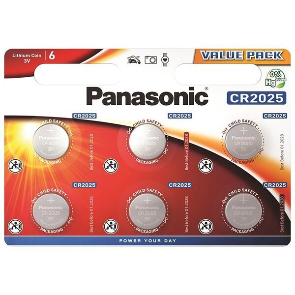 

Батарейка Panasonic CR 2025 BLI 6 Lithium (CR-2025EL/6B)