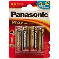 Батарейка Panasonic PRO POWER AA BLI 6 (4+2) ALKALINE (LR6XEG/6B2F)