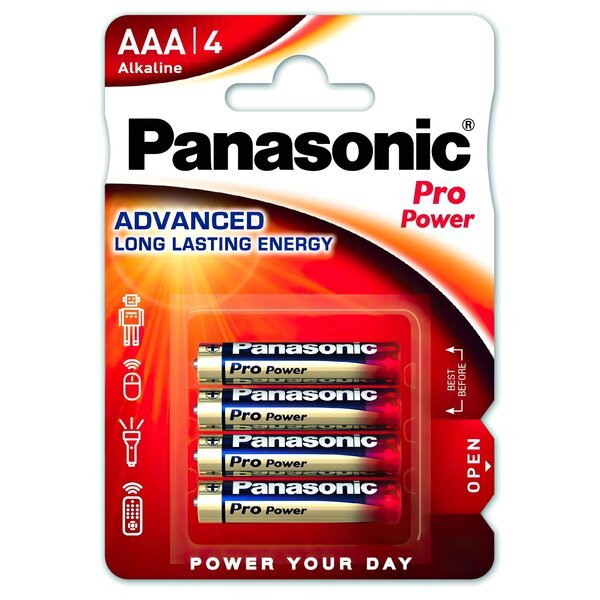 Акція на Батарейка Panasonic Pro Power AAA BLI 4 Alkaline (LR03XEG/4BP) від MOYO