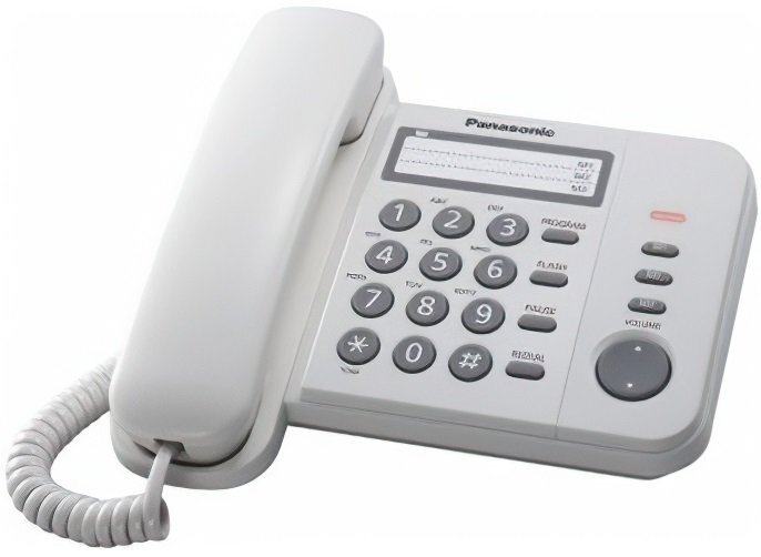 Телефон шнуровой Panasonic KX-TS2352UAW White фото 1