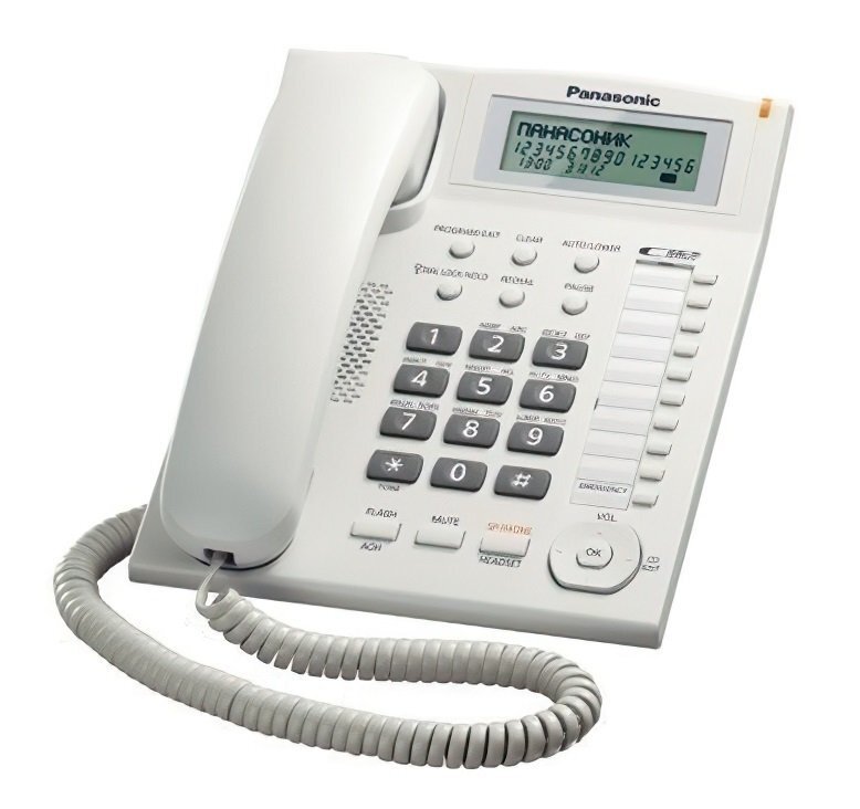  Телефон шнуровий Panasonic KX-TS2388UAW White фото